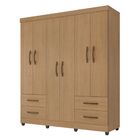 Guarda Roupa Casal 6 Portas Fernandópolis Nature