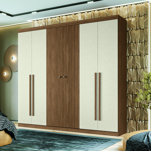 Guarda Roupa Casal 6 Portas Flex Buriti Santos Andirá