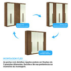 Guarda Roupa Casal 6 Portas Flex Buriti Santos Andirá