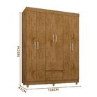Guarda Roupa Casal 6 Portas Freijó 620-97 Araplac