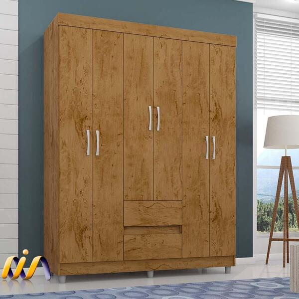 Guarda Roupa Casal 6 Portas Freijó 620-97 Araplac