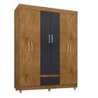 Guarda Roupa Casal 6 Portas Freijó Carbono 620-98 Araplac