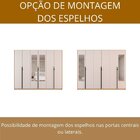 Guarda Roupa Casal 6 Portas Hefesto Com Espelho Carvalho Natu