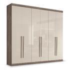 Guarda Roupa Casal 6 Portas Imaginare Castanha/off White - Sa