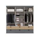 Guarda Roupa Casal 6 Portas Inglaterra  Grafite/cedro