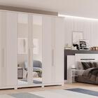 Guarda Roupa Casal 6 Portas Itaúnas Com Espelho Panan Móveis