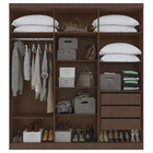 Guarda-roupa Casal 6 Portas Jazz- Lopas - Imbuia Clean/off Wh