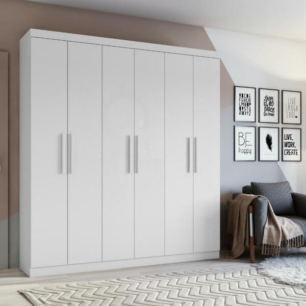Guarda Roupa Casal 6 Portas Jazz Lopas | Leroy Merlin