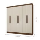 Guarda Roupa Casal 6 Portas Lauana Ébano Off White