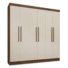 Guarda Roupa Casal 6 Portas Lauana Ébano Off White