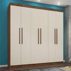 Guarda Roupa Casal 6 Portas Lauana Ébano Off White