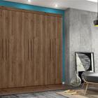 Guarda Roupa Casal 6 Portas Lauana Ébano Rústico