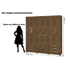 Guarda-roupa Casal 6 Portas Londres Incorplac Malbec