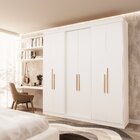 Guarda Roupa Casal 6 Portas Lugano Branco