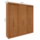 Guarda Roupa Casal 6 Portas Lugano Carvalho