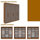 Guarda Roupa Casal 6 Portas Lugano Carvalho/fendi