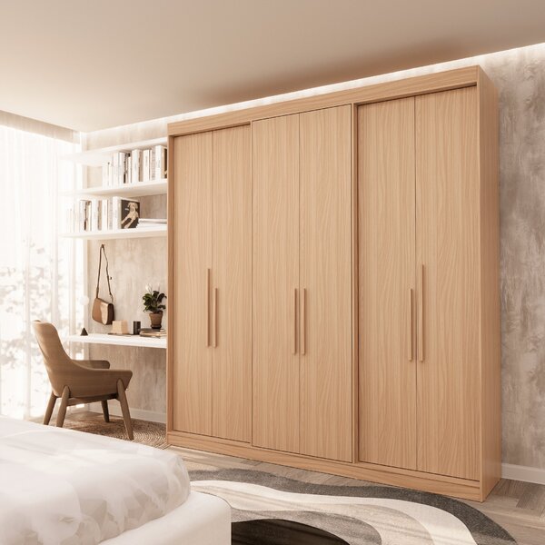 Guarda Roupa Casal 6 Portas Lugano Cedro