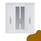 Guarda Roupa Casal 6 Portas Lugano Com Espelho Branco