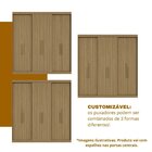 Guarda Roupa Casal 6 Portas Lugano Com Espelho Cedro