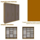 Guarda Roupa Casal 6 Portas Lugano Com Espelho Cedro/fendi