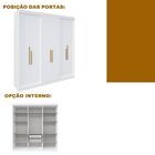 Guarda Roupa Casal 6 Portas Lugano Mdf Branco Ártico