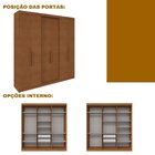 Guarda Roupa Casal 6 Portas Lugano Mdf Carvalho Vermont