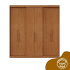 Guarda Roupa Casal 6 Portas Lugano Mdf Carvalho Vermont