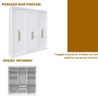 Guarda Roupa Casal 6 Portas Lugano Mdf Com Espelho Branco Árt