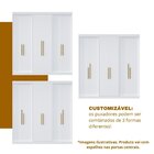 Guarda Roupa Casal 6 Portas Lugano Mdf Com Espelho Branco Árt