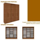 Guarda Roupa Casal 6 Portas Lugano Mdf Com Espelho Carvalho V