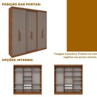 Guarda Roupa Casal 6 Portas Lugano Mdf Com Espelho Carvalho V