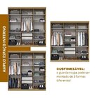 Guarda Roupa Casal 6 Portas Lugano Mdf Com Espelho Cedro/fendi