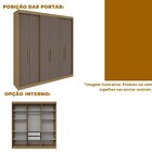Guarda Roupa Casal 6 Portas Lugano Mdf Com Espelho Cedro/fendi