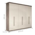 Guarda Roupa Casal 6 Portas Mari Castanha Off White