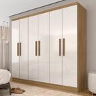 Guarda Roupa Casal 6 Portas Mariah Boreal/off White - Móveis