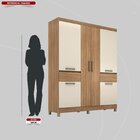 Guarda-roupa Casal 6 Portas Mauá Amendola Touch/off White