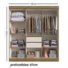 Guarda Roupa Casal 6 Portas Mdf New Xangai Doripel