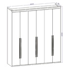 Guarda Roupa Casal 6 Portas Mdf Originale 2,07 M Belmax Carva