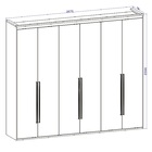 Guarda Roupa Casal 6 Portas Mdf Originale 2,67m Belmax Branco