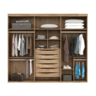Guarda Roupa Casal 6 Portas Mdf Originale 2,67m Belmax Carval