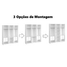 Guarda Roupa Casal 6 Portas Mdf Vicenzo Branco
