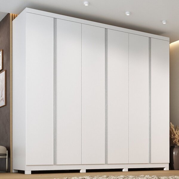 Guarda-roupa Casal 6 Portas Monte Carlo Branco
