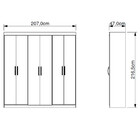 Guarda Roupa Casal 6 Portas Ph1675  Herval