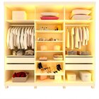 Guarda-roupa Casal 6 Portas Reflecta Com Pés E Led Imperatriz