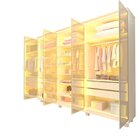 Guarda-roupa Casal 6 Portas Reflecta Com Pés E Led Imperatriz