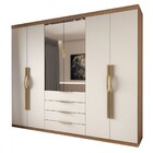 Guarda-roupa Casal 6 Portas Rei & Rainha Cinamomo/off White -