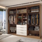 Guarda-roupa Casal 6 Portas Rei & Rainha Cinamomo/off White -