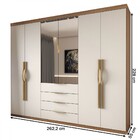 Guarda-roupa Casal 6 Portas Rei & Rainha Cinamomo/off White -