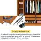 Guarda Roupa Casal 6 Portas Ripado 4 Gavetas 244cm Nova York