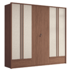 Guarda Roupa Casal 6 Portas Ripado Atlanta Jatobá Areia